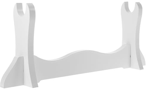 MAGICLULU Support Sabre Japonerie en Bois Massif Blanc, Porte- 1 Niveau pour Katanas et Couteaux, Présentoir Horizontal Solide pour Arts Martiaux et Exposition Décorative