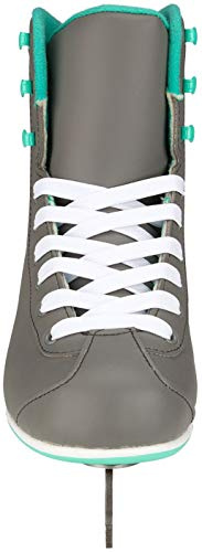Nijdam Damen Kunstlauf Schlittschuhe Softboot grau-mintgrün Gr.41