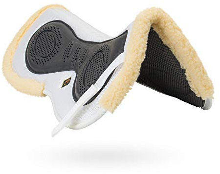 Kavallerie 3D Air-Mesh Fleece Half Pad, Aufprallschutz & therapeutische Gel-Polsterung Englischer Sattel für maximale Unterstützung und Stabilität, am besten für Pferde unter Sattel, Dressur, Springen