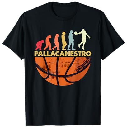 Basket Vintage Divertente Evoluzione Regalo Pallacanestro Maglietta