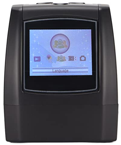 ASHATA Mini Scanner Numérique de Films et de Diapositives - Convertit Les Négatifs et Diapositives de Films de 35 Mm, 126, 110, Super 8 Homochromy Negatifs et Diapositives en Images JPEG de 22(EU)