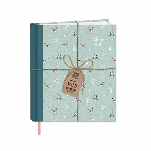 Otter House RSPB Large Address Book - Into The Wild Floral Bird Design - 195 x 232 mm