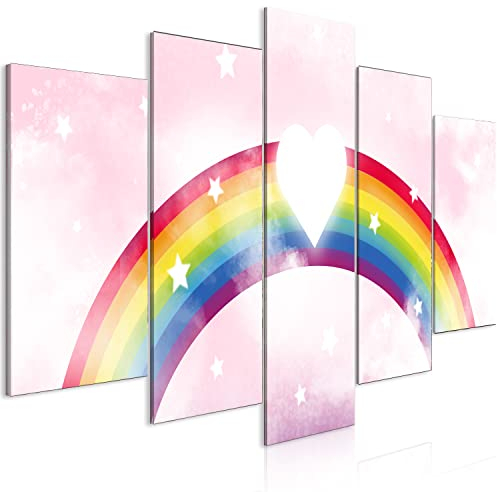 murando - Akustikbild 225x112 cm Bilder mit Akustikschaumstoff Hochleistungsschallabsorber Schallschutz Leinwandbild XXL 5 tlg Wandbild e-A-10058-b-a