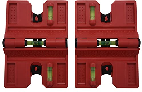 Wasserwaage, magnetisches Werkzeug der Post, zusammenklappbar für die Lagerung, Kreuzwasserwaage (2 Stück)