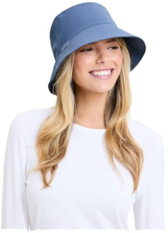 Solbari Unisex Bondi Bucket Hat UPF 50+, Small-Medium, Riviera Blue