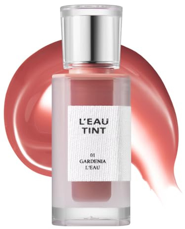 L’EAU TINT 5 Color / 4.5g – Glossy Water & Glow Tint, Watery Lip Stain, Non-Sticky, Glossy, K-beauty (01 GARDENIA L'EAU)
