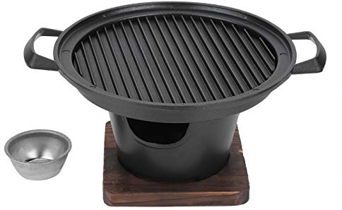 Haofy Barbecue Coréen Portatif, Mini Gril Hibachi Charbon de Bois de Gril de Barbecue Antiadhésif Extérieur pour Le Pique-Nique de Barbecue Camping en Plein