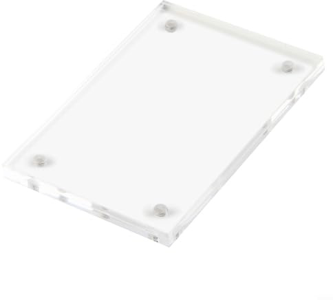 WIIYENA Cadre photo en acrylique transparent, support magnétique robuste, facile à nettoyer et idéal pour conserver des souvenirs précieux et des moments précieux (10 x 15 cm)