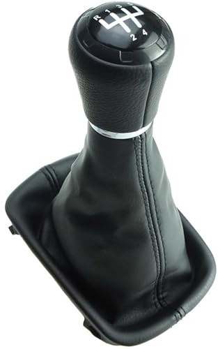 Newtown2700-parts Schaltknauf Schaltmanschette Rahmen (lange Füße) mit schwarzer Naht, 23 mm Aufnahme kompatibel für Audi A3 8L 1.6 5 Gang BJ 1996-2000