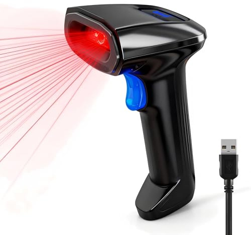 LENVII Lettore di Codici a Barre 2D Handheld, Scanner USB Cablato 1D/2D/QR con Supporto PDF417 e Data Matrix, Per Negozi, Magazzini e Logistica, Compatibile con Windows, Mac e Sistemi POS