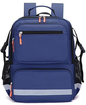 3DTengkit Bolsa de primeros auxilios, Mochila médica vacía, Mochila de trauma con kits de emergencia médica reflectantes para viajes al aire libre, camping, bolsa, azul, 33 x 21 x 41 cm