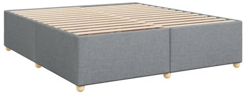 vidaXL Sängram utan madrass ljusgrå 180x200 cm tyg, sängbotten, plattformssäng, stoppad sängram, sovrumsmöbler, dubbelsäng, sängram av tyg