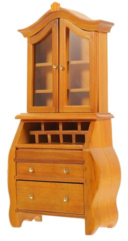 BESTonZON Miniatur Bücherregal Für Puppenhaus Holz Mini Bücherregal Dekoratives Zubehör Im Maßstab Kleines Möbel Für Mikro-szenen Und Puppenmöbel Kompakt Und Leicht