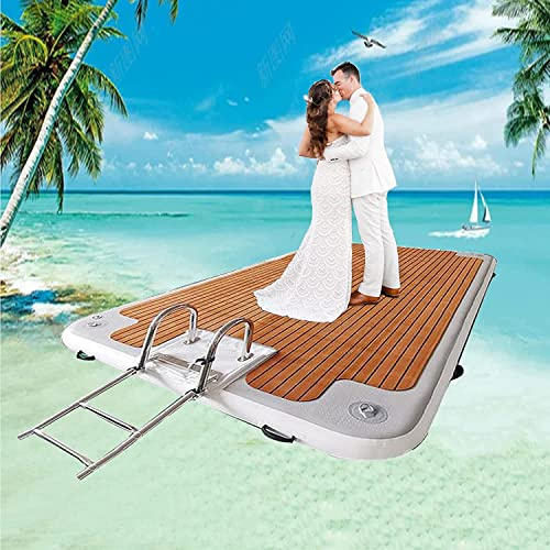 Letto Galleggiante Gonfiabile ad Acqua, pontile Galleggiante, Grande Isola Galleggiante, Letto ad Aria, pontile Galleggiante Gonfiabile, 1,5 * 2,5 m/4,9 * 8,2 Piedi