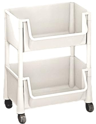 Rolling Cart Kitchen - 2-tier Rolling Cart With Wheels | Book Multi-Tier Mobile Organizer Unit | Toys Stationery Snacks Organizer For Small Rooms Narrow Spaces For Study Room, Classroom, Dormitory