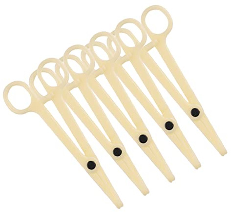 EPIGEIST Lot de 5 Pinces de Piercing Jetables en Plastique, Taille Standard, Fonction Perçante, pour Femmes et Hommes, Usage Professionnel en Salon de Piercing, Emballage Individuel