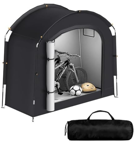 Bike Shed,Large Waterproof Bike & Garden Storage Tent,Tools & Equipment, Portable Garden Garage Shelter for 2 Bicycles, Motorcycle, Tools, Toys & Lawn Mower,Easy 10 Min Setup (Green)