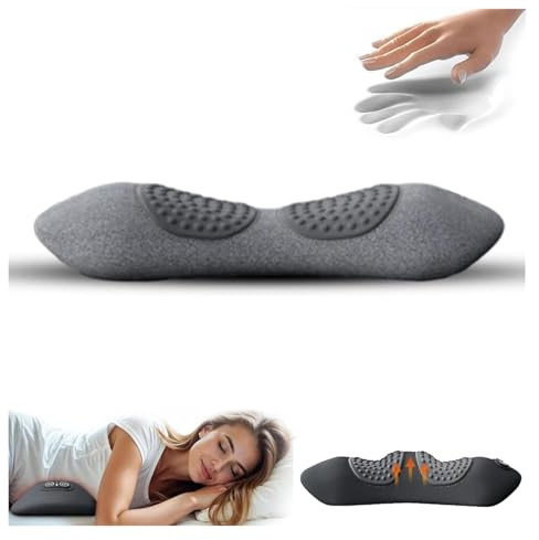 Massaggiatore for la Schien Triple Fusion for Sedia e Letto, Massaggiatore 3 In 1 Riscaldato e Vibrante for la Sciatica, Dispositivo di Trazione for Alleviare Il Dolore Lombare(Gray)