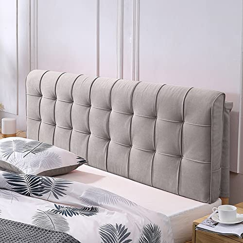 Verdickter, waschbarer Kopfteilbezug für King-Size-/Queen-Size-Betten, staubdichter Schutz für Holz-/Leder-/Metall-Kopfteile, stilvolle graue Dekoration, 150 x 58 cm
