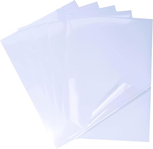 20 Stk Bedruckbares Vinyl Aufkleber A4 Sticker Vinylfolie Durchscheinend Klebefolie zum Bedrucken Selbstklebende Folie Vinylfolie Bedrucken Inkjet Vnyl Sticker für Tintenstrahldrucker Laserdrucker