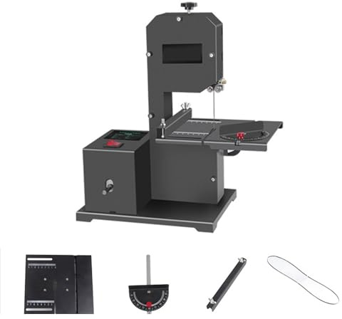 Sierra De Cinta De Mesa Profesional, Mesa De Metal Inclinable De 0-45 ° Para Cortes Curvos/rectos, Para Talleres Pequeños, Cortes De Madera Dura, Espuma Acrílica Combo-1