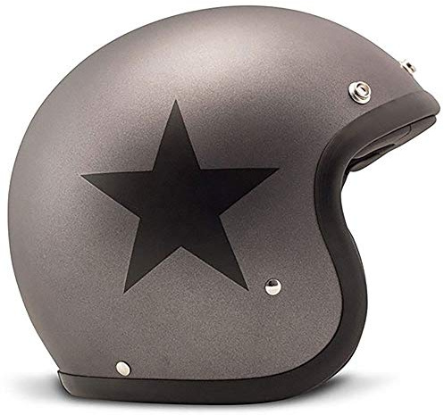 DMD Motorradhelm, Unisex Glitzer, Stern, Grau, L