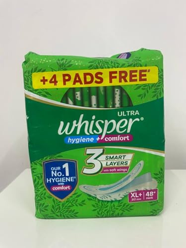 Whisper Ultra Sanitary Pads - 44 Count (Extra Large Plus)