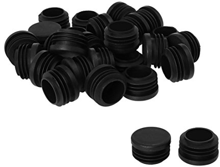 sourcing map 28 Stk Pfostenkappe Lamellenstopfen Plastik rund Rohr Einsatz Endkappe Pfostenkappe Lamellenstopfen 32mm 1,26OD Büro Lärm vermeiden