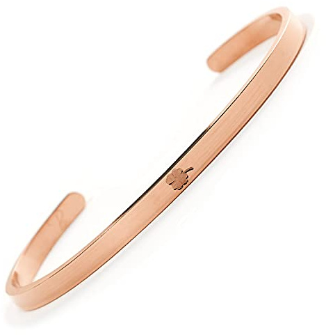BERGERLIN Armreif Silber Vergoldet Damen Herren, mit Symbol | Armreif Gold & Armreif Silber: Armreif Damen aus Edelstahl – farbecht, nickelfrei, wasserfest. Hält ein Leben lang.