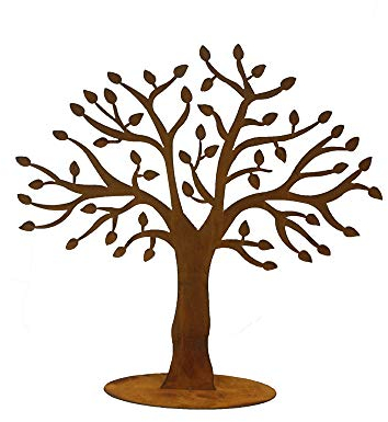 Bornhöft Baum Lebensbaum aus Metall Rost Gartendeko Edelrost rostige Dekoration 60cm x 60cm