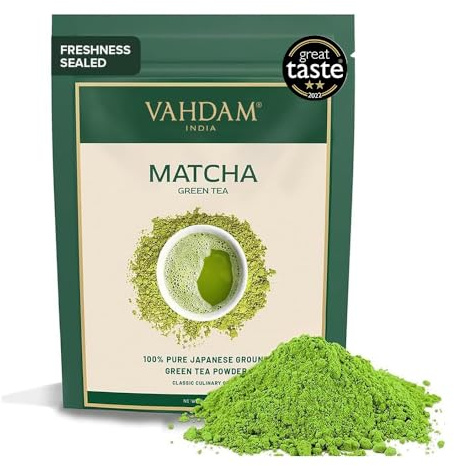 VAHDAM Matcha Green Tea Powder (25g/0.8oz) - Authentic Japanese Culinary Grade Matcha for Latte & Smoothies
