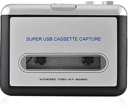 Kuuleyn Cassette Converter, USB Cassette Tape to Pc MP3 Cd Switcher Converter Capture Audio Music Player mit Kopfhörer passt in praktisch Jede Tasche