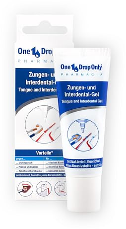 One Drop Only® Zungen- und Interdental Gel 25ml zur effektiven Zungenreinigung & gegen Mundgeruch/Antibakterielles Mittel gegen Zungenbelag/kompatibel mit Zungenreiniger & Interdentalbürsten