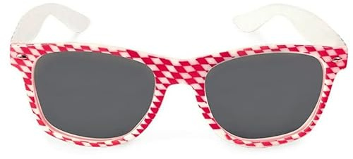 KarnevalsTeufel Bayernbrille Volksfest Bayrische Brille Blau Rot Accessoire Wiesn Partybrille Bavaria