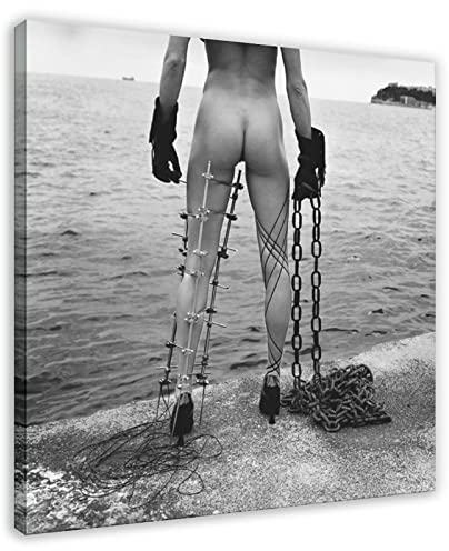 FISH DRAGATE Helmut Newton 018 Leinwand-Poster, Schlafzimmer, Dekoration, Sport, Landschaft, Büro, Raumdekoration, Geschenkrahmen, 70 x 70 cm