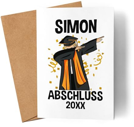 Kiddle-Design Bachelor Master 2026 Abschlusskarte Abschluss Geschenk Personalisiert Name Absolvent Doktor Geldgeschenk Karte Abi Abitur