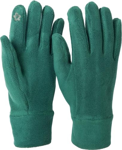 styleBREAKER Damen Touchscreen Handschuhe Fleece | Leitfähige Fasern für Displays, wärmendes Gewebe, extrem elastische Einheitsgröße für 16-21 cm Handumfang (Gr. 6-8).