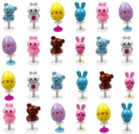 Ostern Geschenke, 24 PCS Ostergeschenke Kinder, Springendes Spielzeug, Jumping Spielzeug, Kleine Geschenke für Kinder, Kindergeburtstag Mitgebsel Set, Osterdekorationen für Zuhause, Büro, Schule