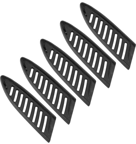 PATIKIL PP Sicurezza Coltello Copertura Custodie per 3.5 Sbuccia Coltello 5pz Coltelli Lamine Guardia Lama Protettore Universale Coltello Fodero per Cucina Chef Coltello Nero