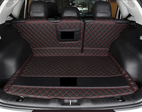 IITA Schutzmatte Kofferraum Maßgeschneiderte Kofferraummatte Für A6 Wagon A7 A8/a8l Q2 Q3 Q5 Q7 (4/5/7 Sitz)(Black Red B)