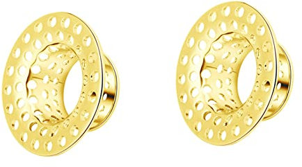 BCughia Flesh Tunnel 14mm Ohrringe Plugs Damen Hohl Muster Ohrringe Tunnel Set, 2 Stück
