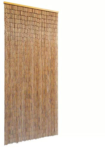 Somanki Türvorhang, Insektenschutz Vorhang, Lamellenvorhang Insektenschutz, Moskitonetz Tür, Fliegenschutz Balkontür, Bambus 90x200 cm