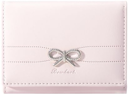 Sunwel Fashion Portefeuille pour Filles, Joli nœud coquet esthétique pour papiers d'identité, Porte-Monnaie pour Femme