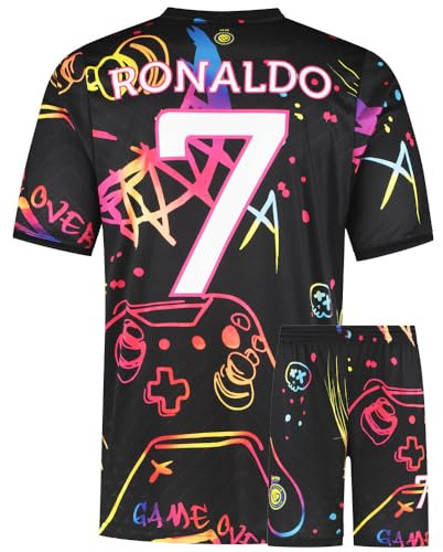 Camiseta de Fútbol NASSR - Kit de Juego - Equipación de fútbol - Chico - Ropa de Futbol - Talla S