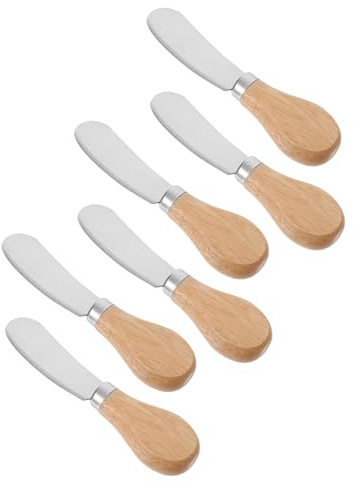 IMIKEYA 6 Pièces spatule à beurre en inox couteaux à beurre fromage coupe-pizzas Couteau à beurre de tartineur de beurre en inox étaleur de crème Acier inoxydable