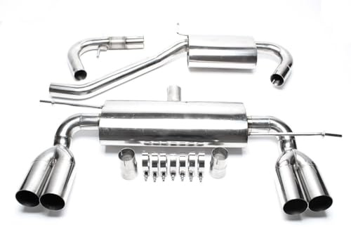 TA Technix Duplex Sportauspuffanlage aus Edelstahl mit Endrohr 2x76mm rund scharf, mit EG Zulassung, Art.-Nr. EVOG5ADE276S