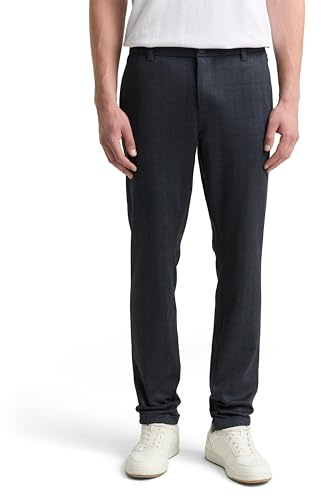 TOM TAILOR herrbyxor, 39145 – marinblå tonal kontroll, 32W / 34L