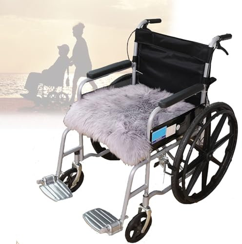 Pure Wool Fleece Wheelchair Cushion - Winter Warm Seat Cover for Electric/Manual Wheelchairs, Chairs, Sofas, and Cars - Super Soft and Comfortable Design