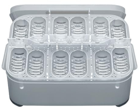 Transparenter Eierbrutkasten, Schlangen-Inkubationsbox, 12 Gitter – Reptilien-Eier-Inkubator, transparenter Reptilien-Brutkasten, Schlüpfkasten, Tablett für Brutlöwen