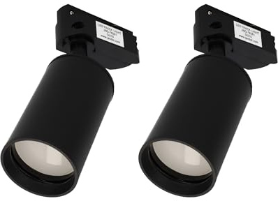 Jandei - Pack 2x Foco Carril Orientable para GU10, Monofásico 220V, Aluminio. Ideal para Iluminación Direccional en Hogares y Comercios. Bombilla No Incluída. (Negro)